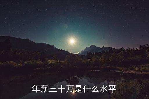 年薪三十萬(wàn)元處于什么階層,年薪三十萬(wàn)是什么水平