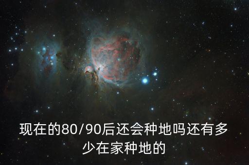 現(xiàn)在的80/90后還會種地嗎還有多少在家種地的