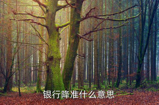 銀行降準(zhǔn)是什么意思,央行降準(zhǔn)和降息是什么意思