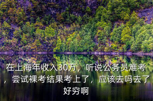 上海年收入30萬有多少,在上海年收入30萬