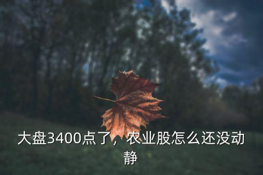 大盤(pán)3400點(diǎn)了，農(nóng)業(yè)股怎么還沒(méi)動(dòng)靜