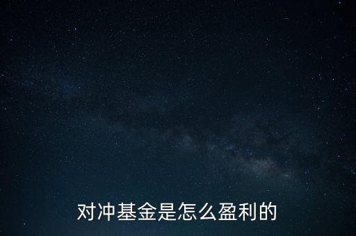 對(duì)沖基金是怎么盈利的