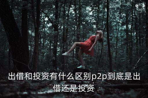 p2p投資是什么意思,大家說的P2P投資是什么