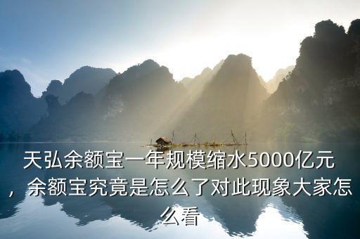 天弘余額寶一年規(guī)?？s水5000億元，余額寶究竟是怎么了對此現(xiàn)象大家怎么看