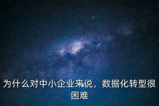 為什么對(duì)中小企業(yè)來說，數(shù)據(jù)化轉(zhuǎn)型很困難