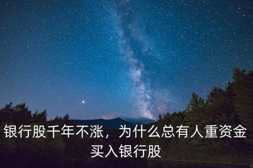 銀行股千年不漲，為什么總有人重資金買(mǎi)入銀行股