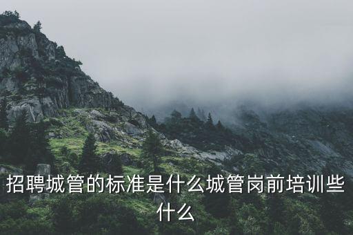 招聘城管的標(biāo)準(zhǔn)是什么城管崗前培訓(xùn)些什么