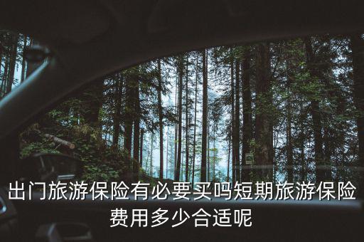 短期旅游保險多少錢,短期旅游保險費(fèi)用多少合適呢