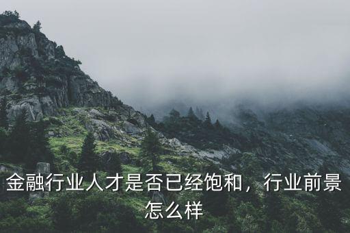 金融行業(yè)人才是否已經(jīng)飽和，行業(yè)前景怎么樣