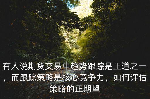 有人說期貨交易中趨勢跟蹤是正道之一，而跟蹤策略是核心競爭力，如何評估策略的正期望