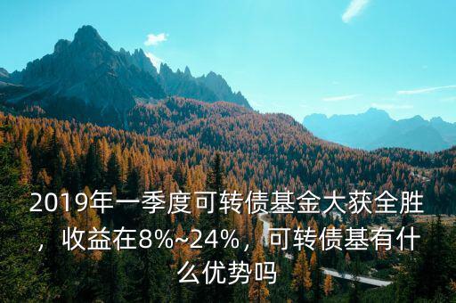 2019年一季度可轉(zhuǎn)債基金大獲全勝，收益在8%~24%，可轉(zhuǎn)債基有什么優(yōu)勢嗎