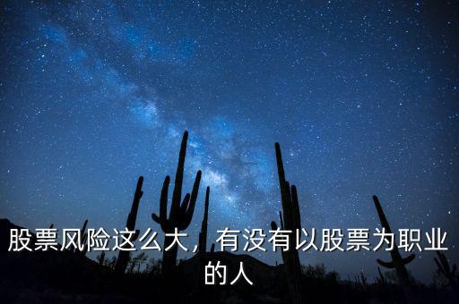 股票風(fēng)險(xiǎn)這么大，有沒有以股票為職業(yè)的人