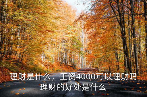 理財是什么，工資4000可以理財嗎理財?shù)暮锰幨鞘裁? class=