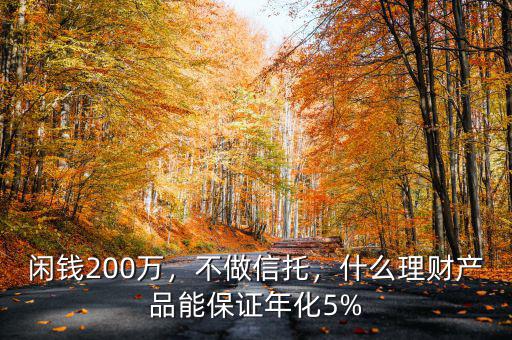 閑錢200萬，不做信托，什么理財產(chǎn)品能保證年化5%