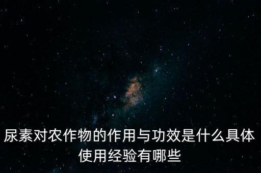 尿素什么肥,尿素為什么能當葉面肥