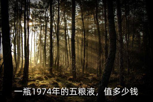 一瓶1974年的五糧液，值多少錢