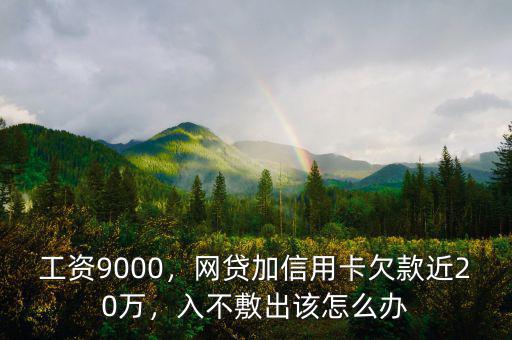 工資9000，網(wǎng)貸加信用卡欠款近20萬，入不敷出該怎么辦