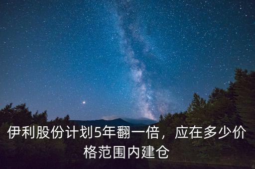 伊利股份計劃5年翻一倍，應(yīng)在多少價格范圍內(nèi)建倉