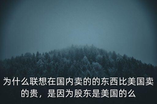 為什么聯(lián)想在國內(nèi)賣的的東西比美國賣的貴，是因為股東是美國的么