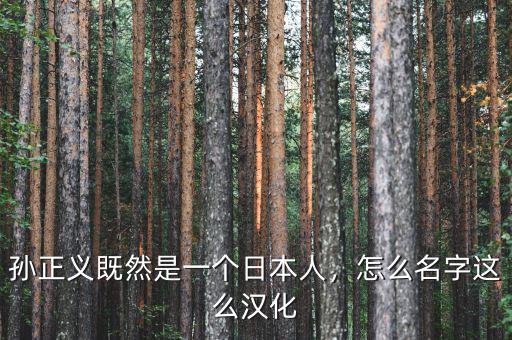 日本人怎么看孫正義,孫正義既然是一個(gè)日本人