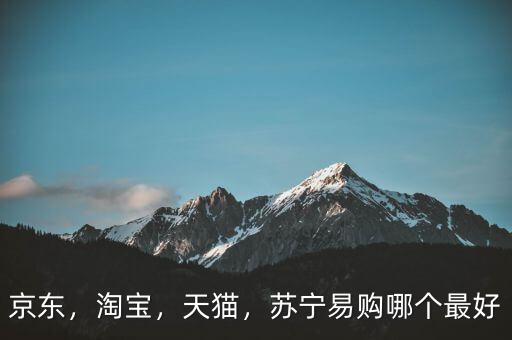 京東，淘寶，天貓，蘇寧易購哪個最好