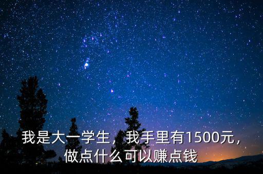 我是大一學(xué)生，我手里有1500元，做點(diǎn)什么可以賺點(diǎn)錢