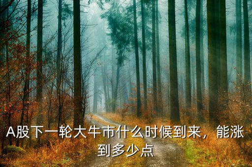 A股下一輪大牛市什么時候到來，能漲到多少點(diǎn)