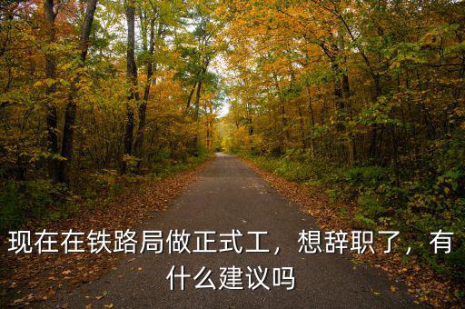 現(xiàn)在在鐵路局做正式工，想辭職了，有什么建議嗎