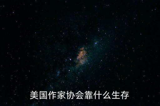 協(xié)會(huì)靠什么賺錢,美國作家協(xié)會(huì)靠什么生存