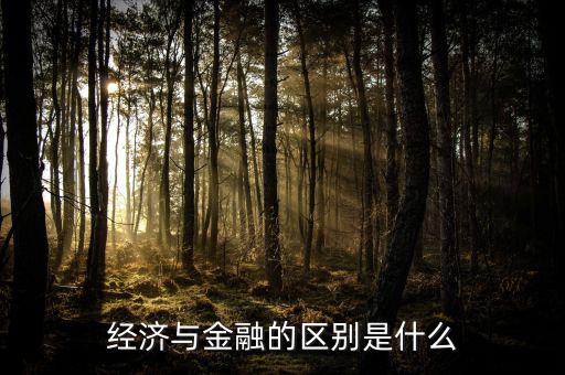 經(jīng)濟與金融的區(qū)別是什么