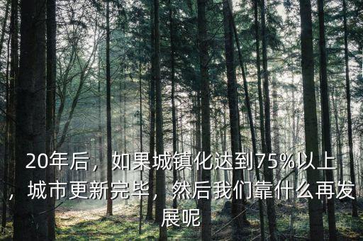 20年后，如果城鎮(zhèn)化達到75%以上，城市更新完畢，然后我們靠什么再發(fā)展呢