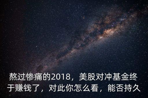 熬過慘痛的2018，美股對沖基金終于賺錢了，對此你怎么看，能否持久