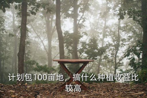 計劃包100畝地，搞什么種植收益比較高