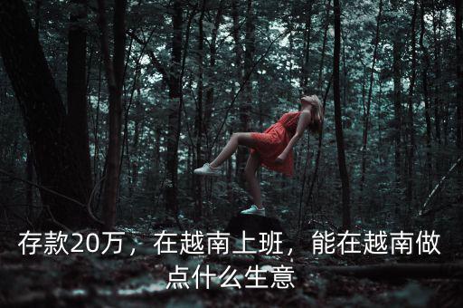 存款20萬(wàn)，在越南上班，能在越南做點(diǎn)什么生意