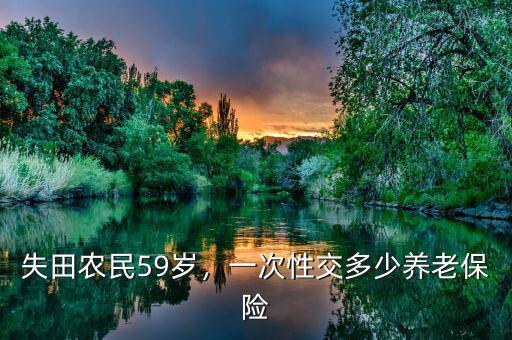 失田農(nóng)民59歲，一次性交多少養(yǎng)老保險(xiǎn)