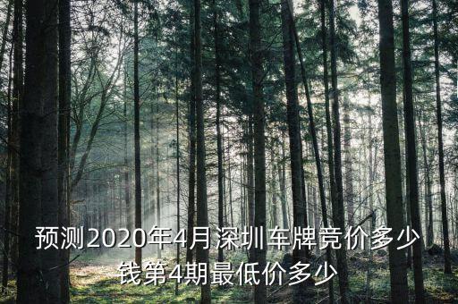 預測2020年4月深圳車牌競價多少錢第4期最低價多少