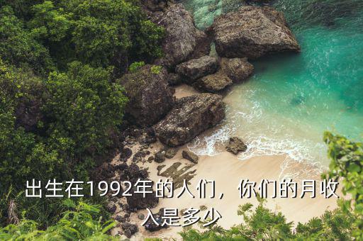 出生在1992年的人們，你們的月收入是多少