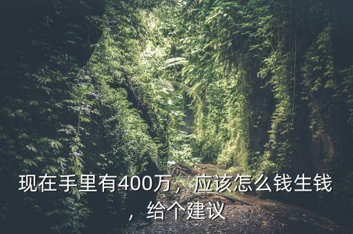 現(xiàn)在手里有400萬(wàn)，應(yīng)該怎么錢生錢，給個(gè)建議