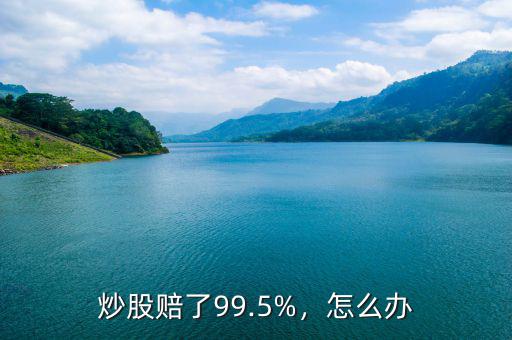 炒股賠了99.5%，怎么辦