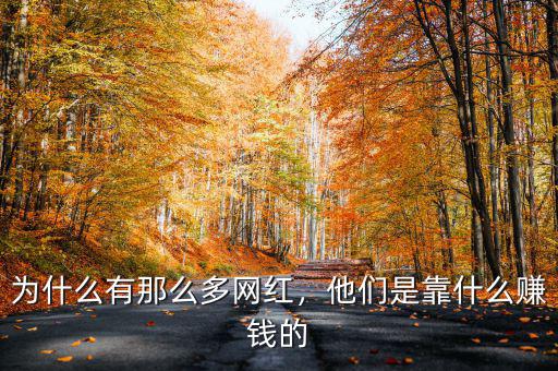 為什么有那么多網(wǎng)紅，他們是靠什么賺錢的