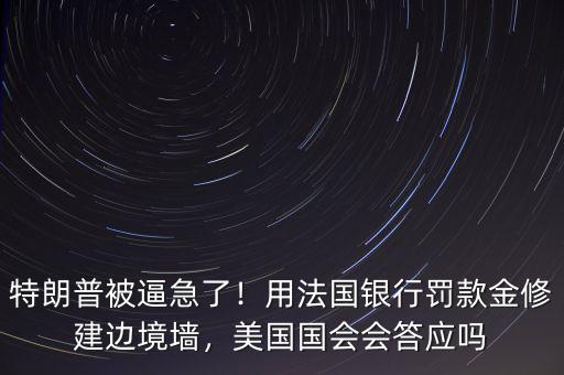 巴黎銀行為什么會(huì)遭罰款,用法國(guó)銀行罰款金修建邊境墻