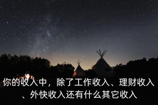 你的收入中，除了工作收入、理財(cái)收入、外快收入還有什么其它收入