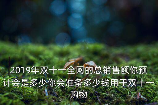 2019年雙十一全網(wǎng)的總銷售額你預(yù)計(jì)會(huì)是多少你會(huì)準(zhǔn)備多少錢用于雙十一購(gòu)物