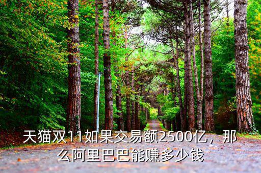 天貓雙11如果交易額2500億，那么阿里巴巴能賺多少錢