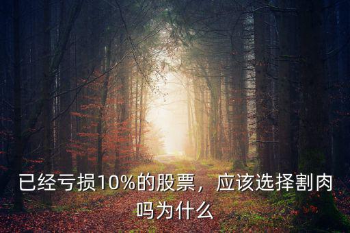 已經(jīng)虧損10%的股票，應(yīng)該選擇割肉嗎為什么