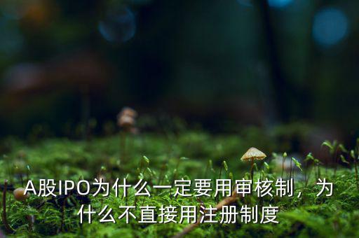 A股IPO為什么一定要用審核制，為什么不直接用注冊制度