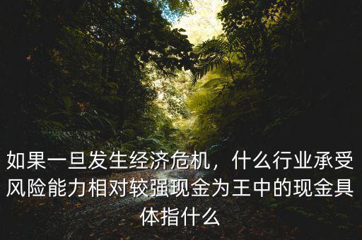 如果一旦發(fā)生經(jīng)濟(jì)危機(jī)，什么行業(yè)承受風(fēng)險(xiǎn)能力相對(duì)較強(qiáng)現(xiàn)金為王中的現(xiàn)金具體指什么