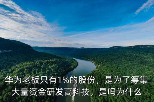 華為老板只有1%的股份，是為了籌集大量資金研發(fā)高科技，是嗎為什么