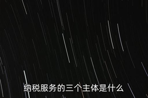 納稅服務(wù)的三個主體是什么