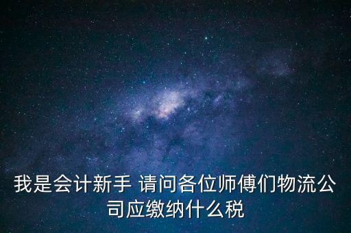 我是會計新手 請問各位師傅們物流公司應(yīng)繳納什么稅